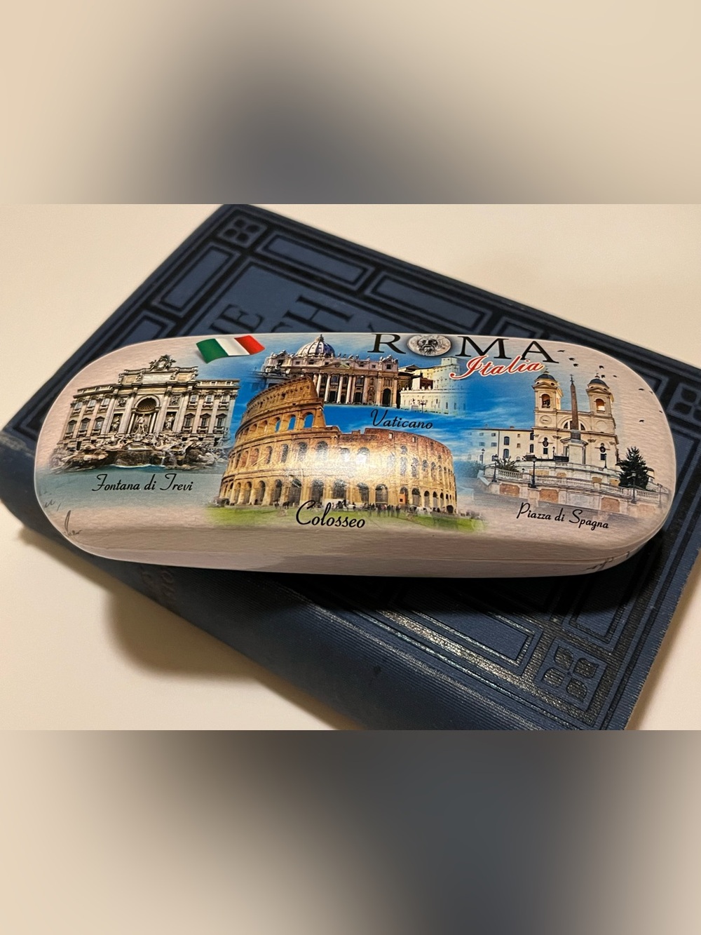 NWOT ROME THEMED HARD SHELL GLASSES CASE. - Picture 4 of 7